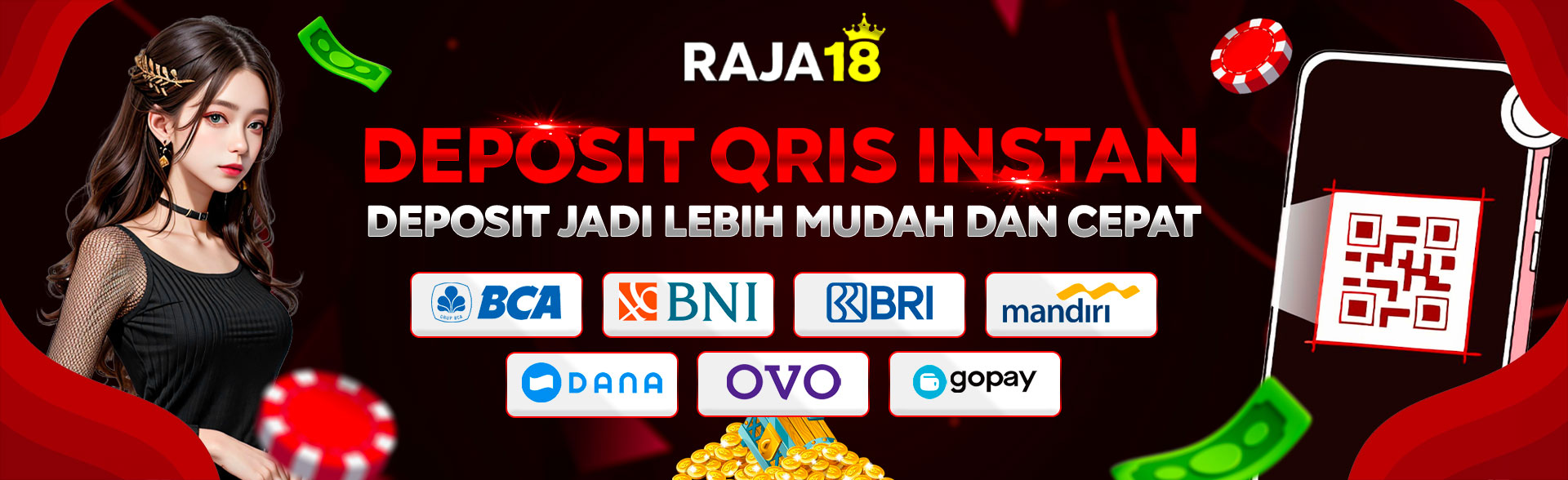 Deposit Instan Via Qris di Raja18